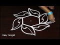 easy & simple rangoli designs with 5 dots * beautiful kolam * creative muggulu * daily rangavalli