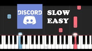 Discord Server Ringtone Slow Easy Piano Tutorial