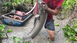 Toàn cảnh bơm ao bắt cá Miền Tây. Cái mương huyền thoại của Săn bắt SÓC TRĂNG