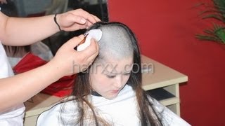 hairxx #006 from long to bald makeover haircut hairxx #006 from long to bald makeover haircut