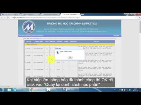 Hướng dẫn đăng kí học phần UFM