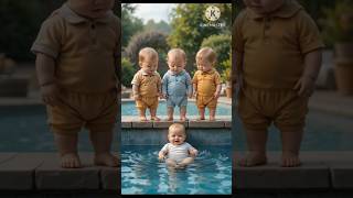 Baby Falls In Water While Playing