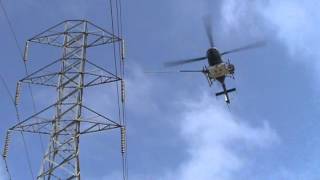 Bell 407 Power Line Washing Video 2