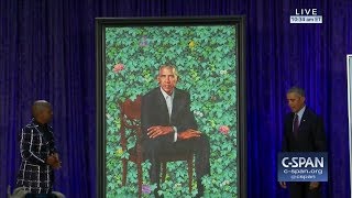 Barack Obama's portrait at the National Portrait Gallery (C-SPAN) Barack Obama's portrait at the National Portrait Gallery (C-SPAN)