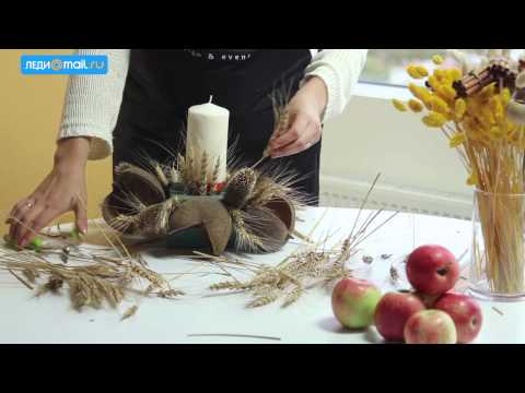 Как своими руками сделать композицию из сухих цветов 48