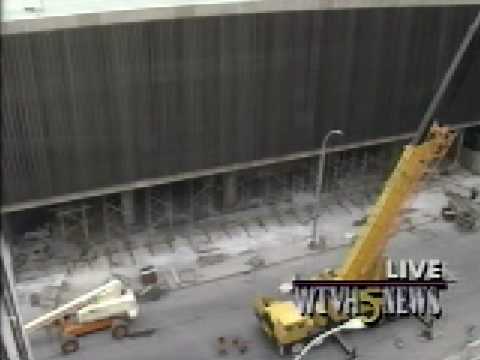 www.syracusenostalgia.com - WTVH Channel 5 News - Mony Parking Garage Collapse - 1994 - Syracuse NY - Keith Kobland, Ron Curtis.