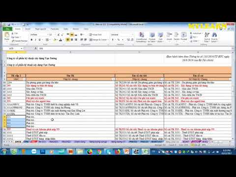 Bài 2 khóa học kế toán xây dựng trên excel