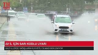 22 İl İçi̇n Sari Kodlu Uyari