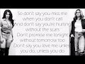 Fifth Harmony ~ Don't Say You Love Me ~ Lyrics