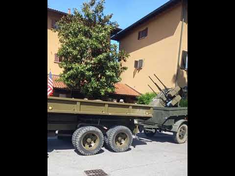 piccola esposizione militare a Canonica d'Adda, in memoria del 28 aprile 1945