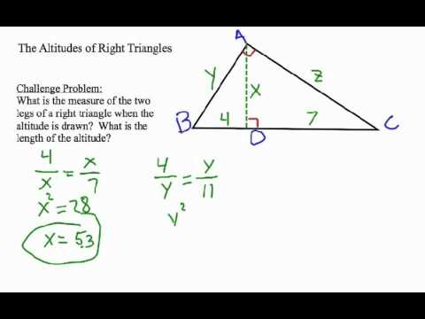 triangle altitude find right geometry help