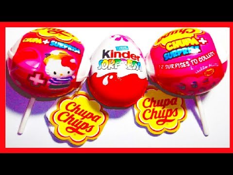 3 SORPRESAS, 2X CHUPA CHUPS HELLO KITTY Y HUEVO KINDER PRINCESAS DISNEY COLECCIÓN 2013. SURPRISE EGG
