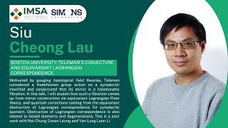 Siu Cheong Lau, Boston University: Teleman's conjecture and equivariant Lagrangian correspondence