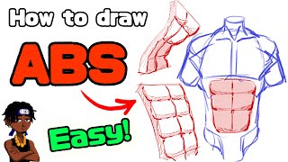 How To Draw Abs Easy