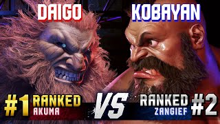 Sf6 Daigo Ranked Akuma Vs Kobayan Ranked Zangief High Level Gameplay