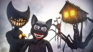 All Creatures on CAMERA | House Head, Cartoon Cat, Bendy & Siren Head