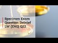 Corporate and Business Law (ENG) -  Specimen Exam Debrief Q22