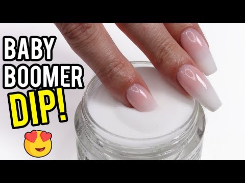 Using DIP POWDER For Baby Boomer Nails! - YouTube