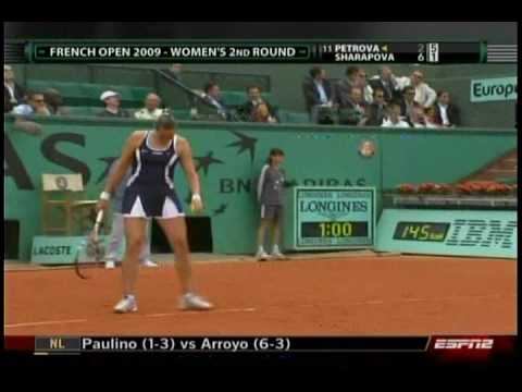 マリア シャラポワ VS Nadia ペトロワ 6- 全仏オープン 2009- 2nd Round