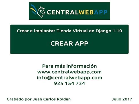 Tienda Virtual - Django 1.10 - CREAR APP