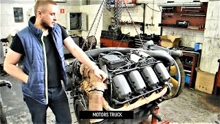 Двигатель Scania V8 16L Dc16 - Диагностика И Разборка Перед Ремонтом. Часть 1