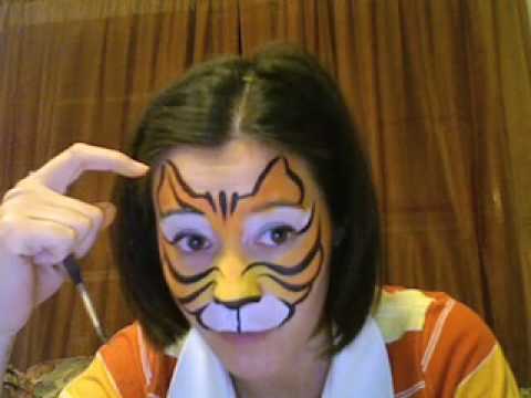 Tiger Face Painting Tutorial. Tiger Face Painting Tutorial