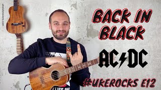 Acdc Back In Black Ukulele Tutorial - E12 Rock Riffs Ukulele Tutorial
