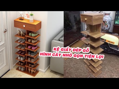 KỆ GIẦY DÉP GỖ HÌNH CÂY NHỎ GỌN TIỆN LỢI giá rẻ nhất Shopee và Lazada