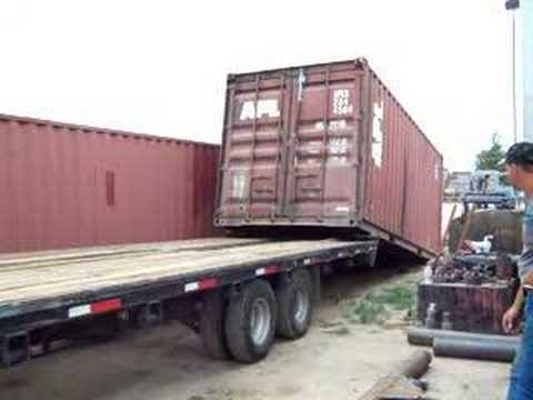 Unloading 20-foot Shipping Container - Part 2 of 2 - YouTube