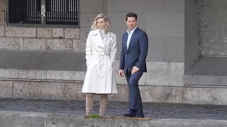 Tom Cruise and Vanessa Kirby shooting a love scene on the Mission Impossible 6 shooting in Paris Tom Cruise and Vanessa Kirby shooting a love scene on the Mission Impossible 6 shooting in Paris