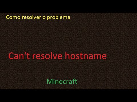 Can't resolve hostname в майнкрафте что делать