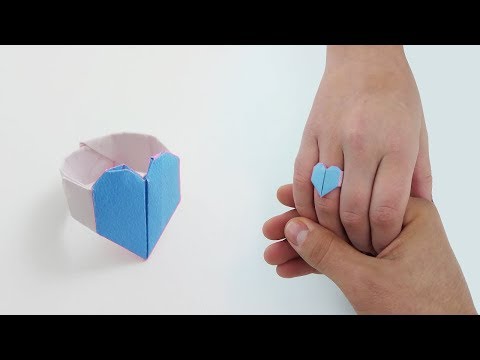 LOVE RING ORIGAMI Tutorial - Step by Step Instructions. Gấp nhẫn tình yêu mùa Valentine