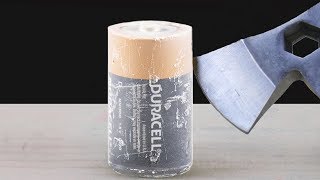 Liquid Nitrogen Vs Battery Smashed