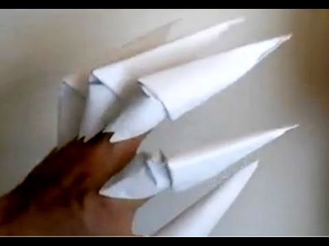 Поделки из бумаги когти