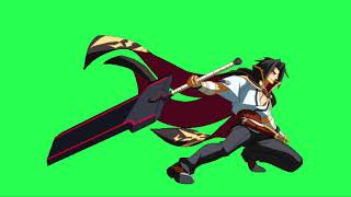 Blaz Blue Kagura Mutsuki Green Screen Sky Fx