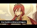 Erza vs Kagura and Minerva