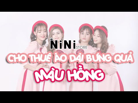 Cho Thuê Áo Dài Bưng Quả Màu Hồng