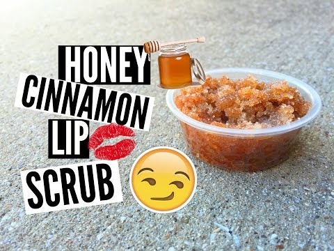 DIY Honey Cinnamon Lip Scrub â NO COCONUT OIL OR VASELINE // EliseLife - YouTube