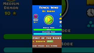 Geometry Dash Tengu Wind 100% By Shemo 319.Medium Demon Telefonon 354 Att