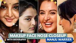 Manju Warrier The Enchanting Malayalam Actress With A Mesmerizing Nose Makeup Closeup