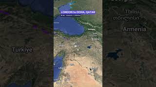 London To Doha, Qatar Flight Route - Time And Distance