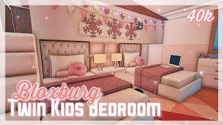 Bloxburg: Twin Kids Bedroom - tour + speedbuild