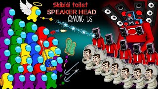 어몽어스 VS SKIBIDI TOILET, ELEMENTAL SPEAKER HEAD (Titan Speakerman) | Funny Among Us Animation