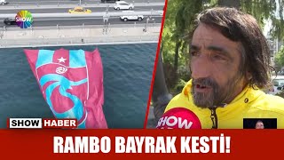 Köprüdeki Trabzonspor bayrağını kesti!