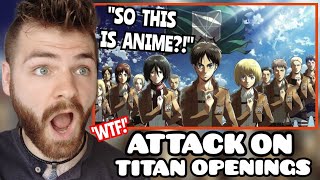 First Time Ever Reacting To Attack On An Openings 1-7 Non Anime Fan
