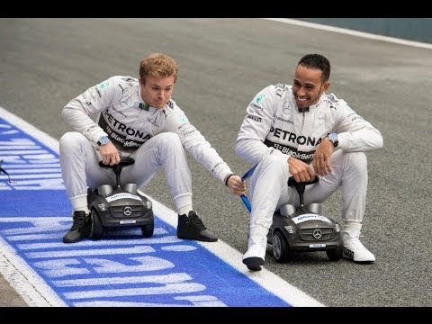 Foto på Nico Rosberg  & hans vän Lewis Hamilton