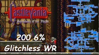 Castlevania Symphony Of The Night - 200.6% Glitchless World Record
