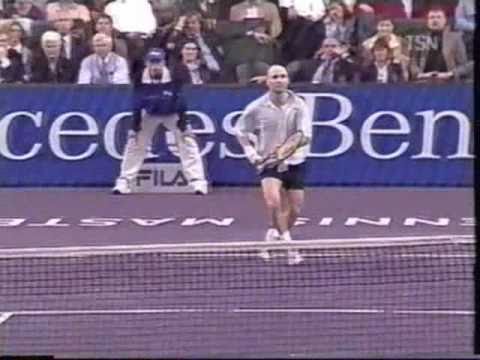 Andre アガシ vs Gustavo Kuerten テニス マスターズ　カップ 決勝戦（ファイナル）　 2000 pt．1 of 2