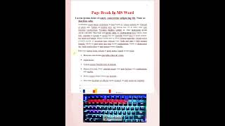 How To Page Break In Ms Word