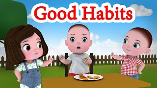 Good Habits | Hindi Rhymes For Children |  चबाकर खाओ @Jingle Toons